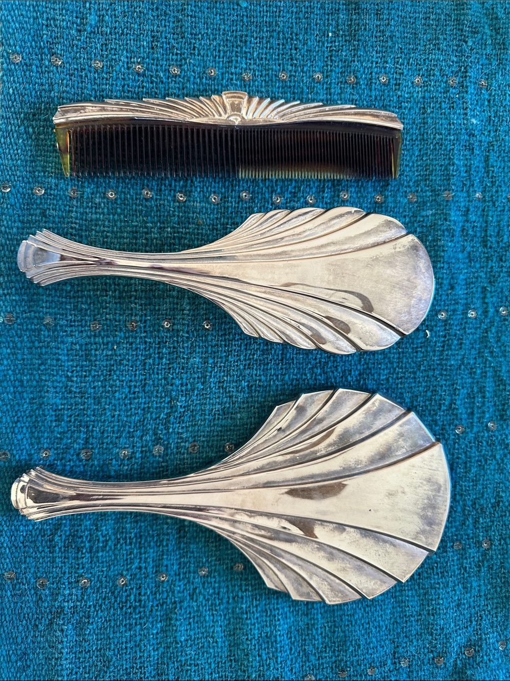 Vintage Silver Grooming Set